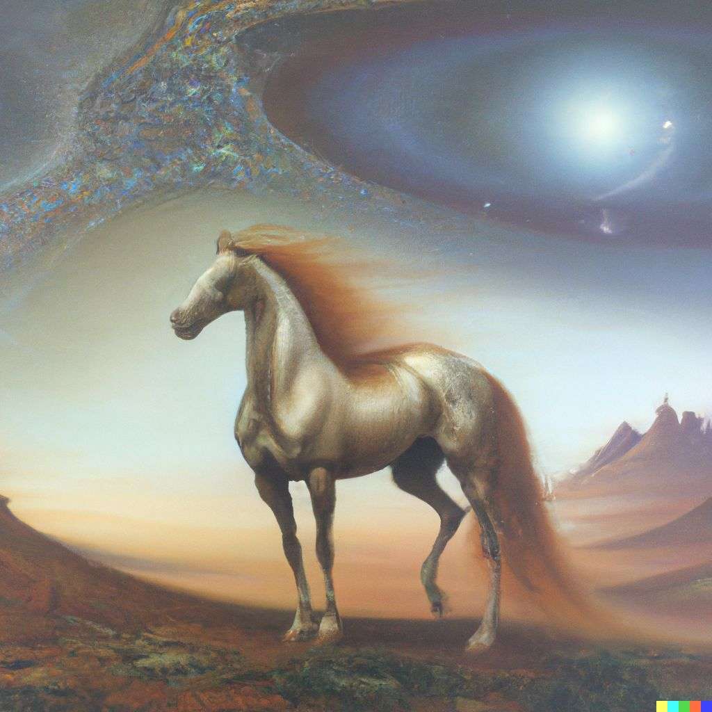 a horse, painting by Bruce Pennington